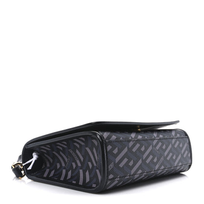 Versace Coated Canvas La Greca Signature Top Handle Bag Black 4 of 9