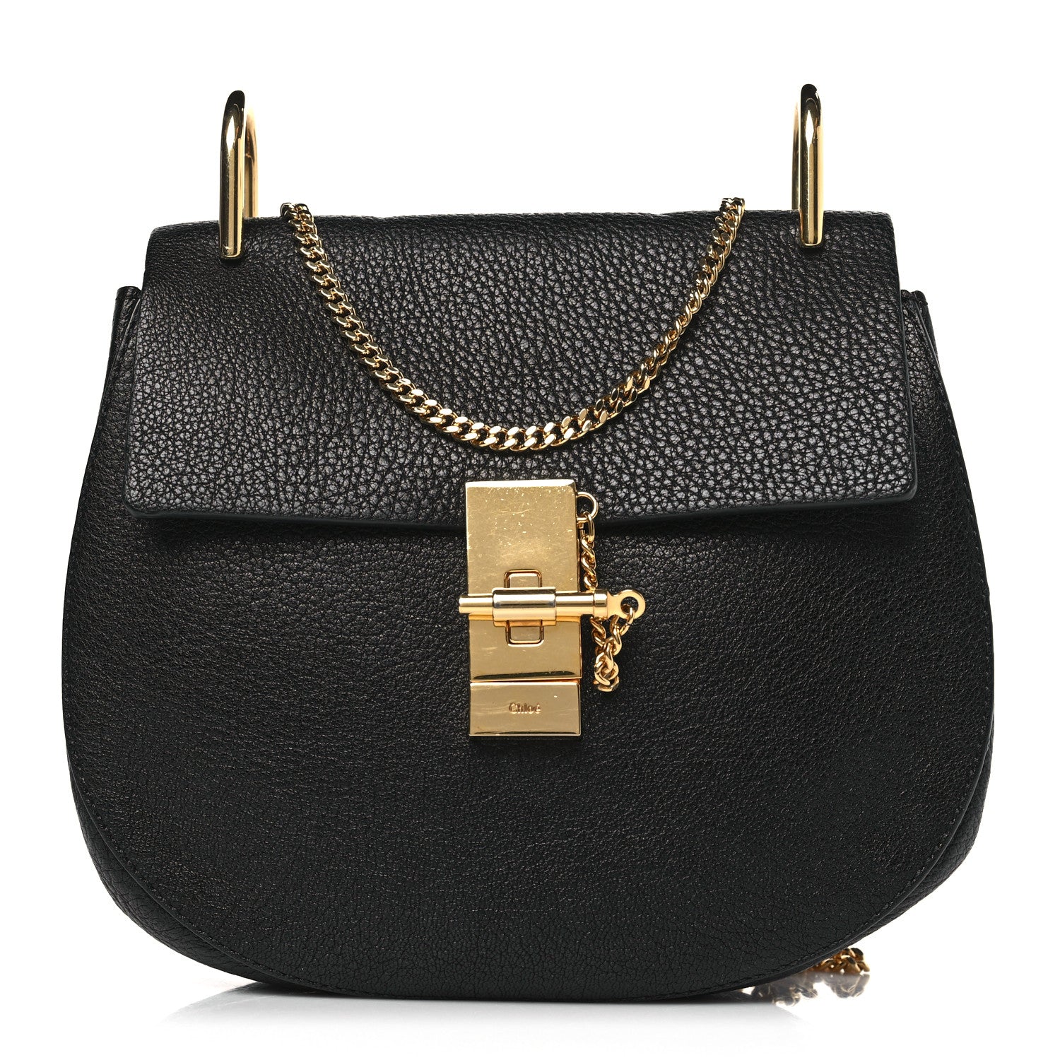 Chloe Grained Lambskin Mini Drew Shoulder Bag Black 1 of 9