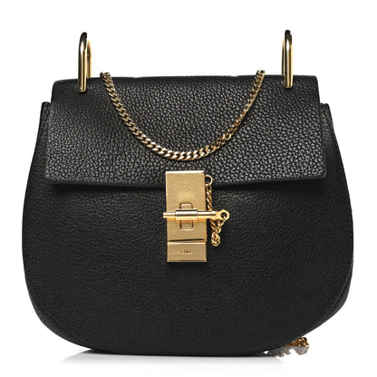 Chloe Grained Lambskin Mini Drew Shoulder Bag Black 1 of 9