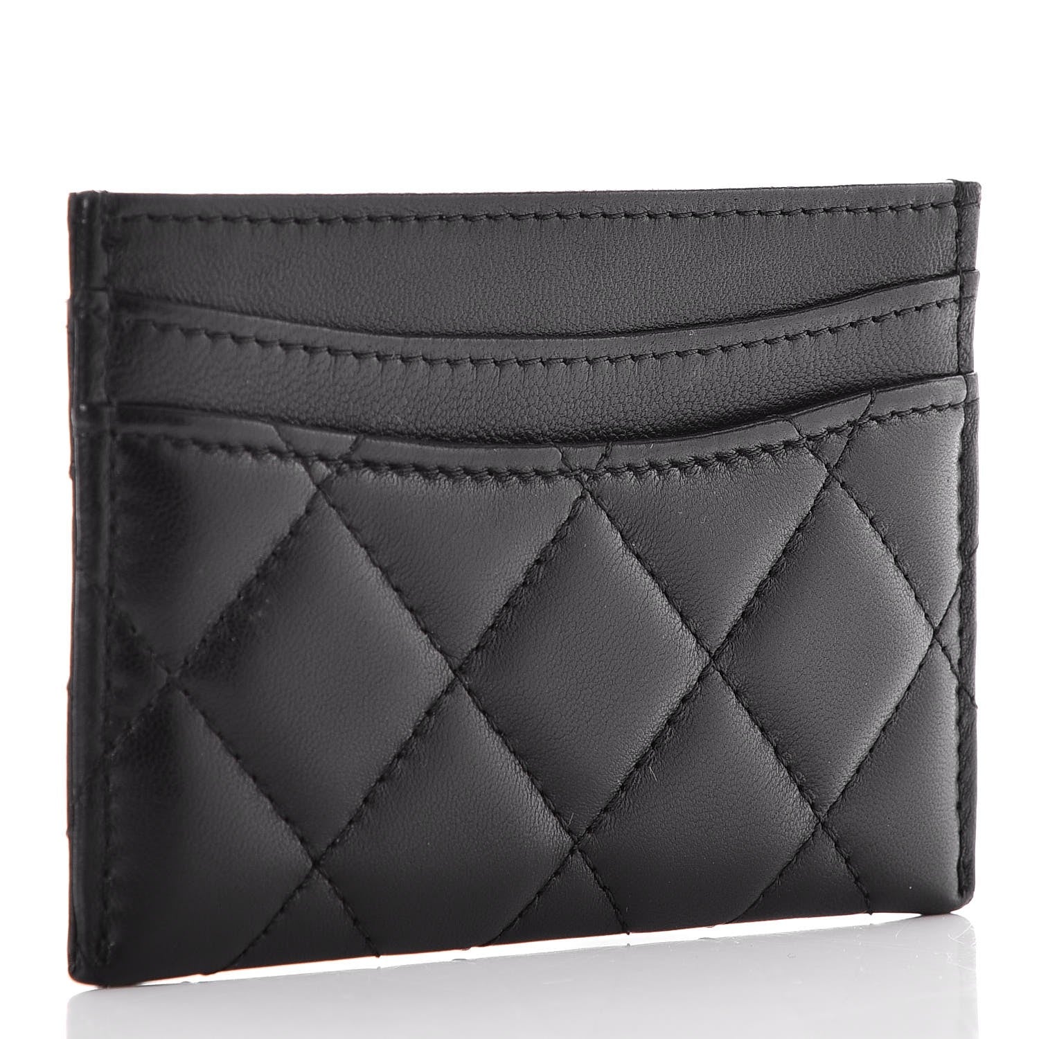Chanel Lambskin Quilted Card Holder Black 3 of 9