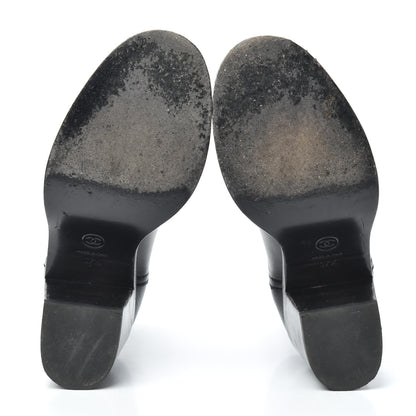 Chanel Calfskin Cap Toe Short Boots 37.5 Black 7 of 7