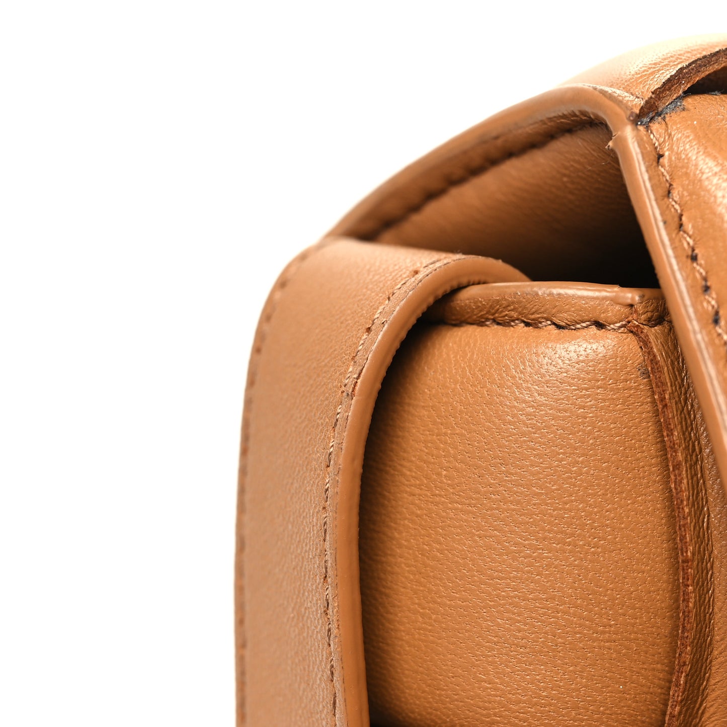 Nappa Maxi Intreccio Padded Cassette Crossbody Bag Caramel