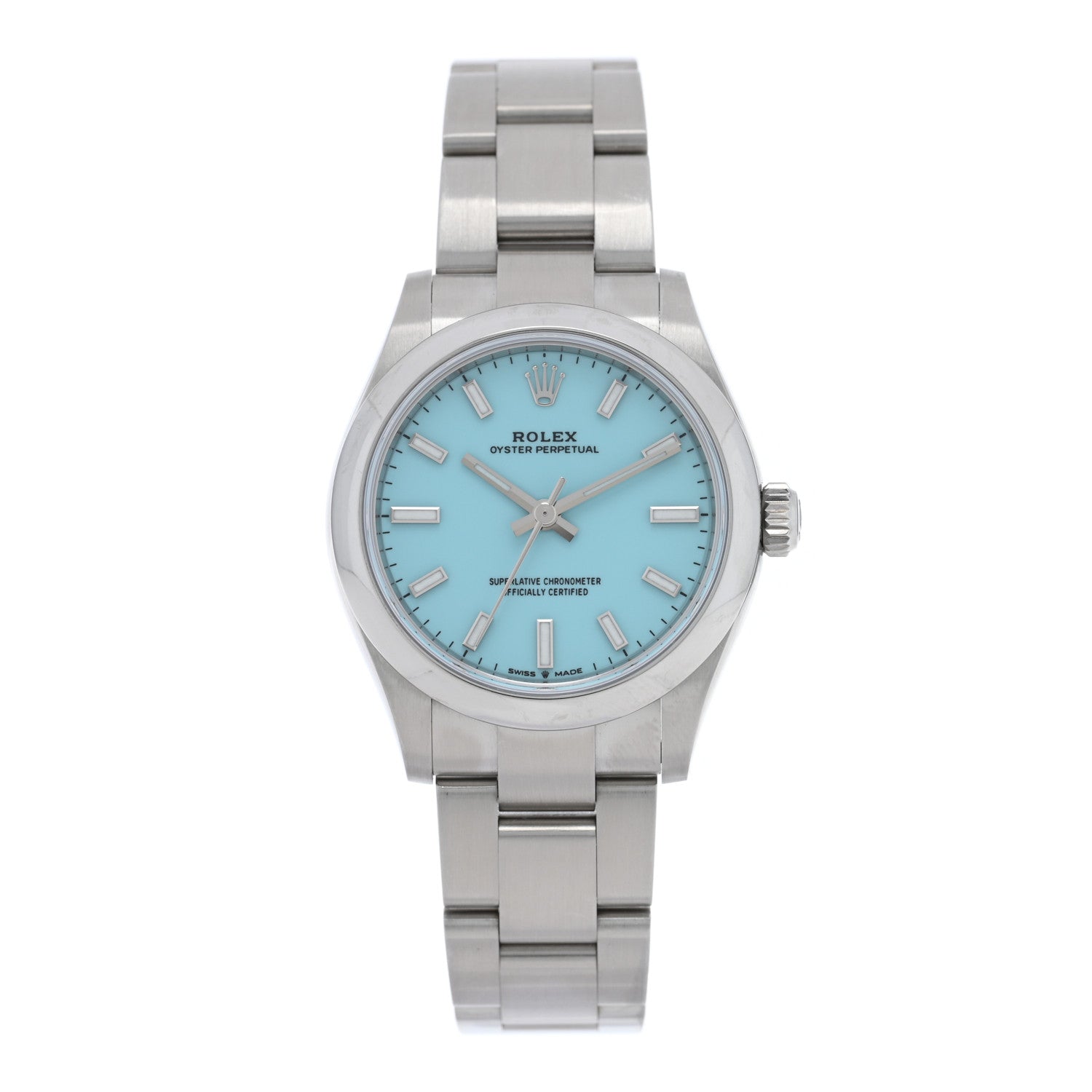 Rolex Stainless Steel 31mm Oyster Perpetual Watch Turquoise 277200 1 of 5