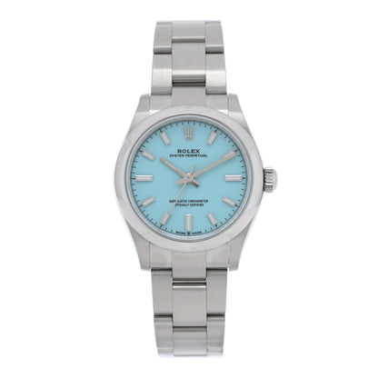 Rolex Stainless Steel 31mm Oyster Perpetual Watch Turquoise 277200 1 of 5