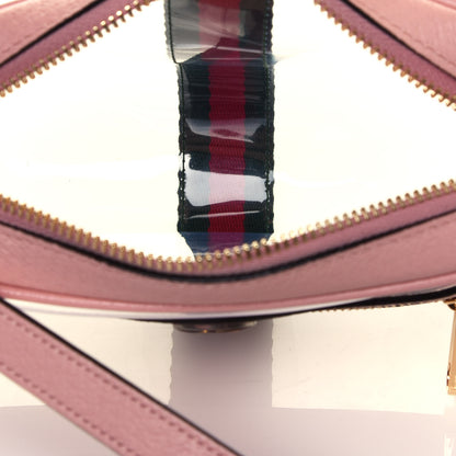 Gucci Vinyl Web Mini Ophidia Transparent Shoulder Bag Perfect Pink 5 of 12