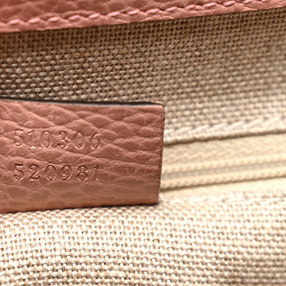 Gucci Dollar Calfskin Medium Interlocking G Top Handle Shoulder Bag Soft Pink 7 of 11