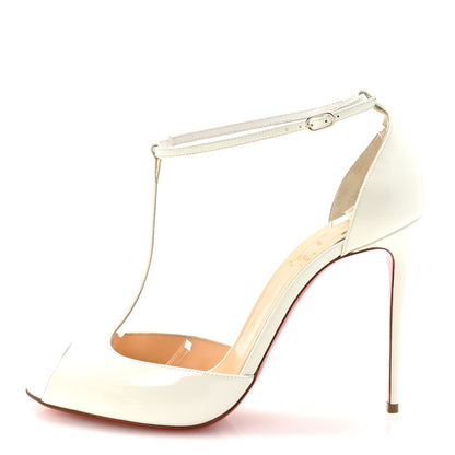 Christian Louboutin Patent Talitha 100 Pumps 40 White 1 of 8