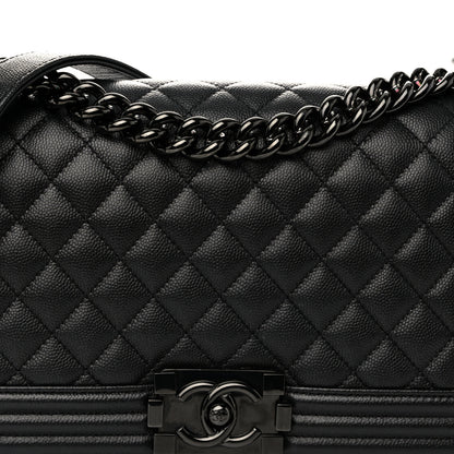 Chanel Caviar Quilted Medium Boy Flap So Black 8 of 10