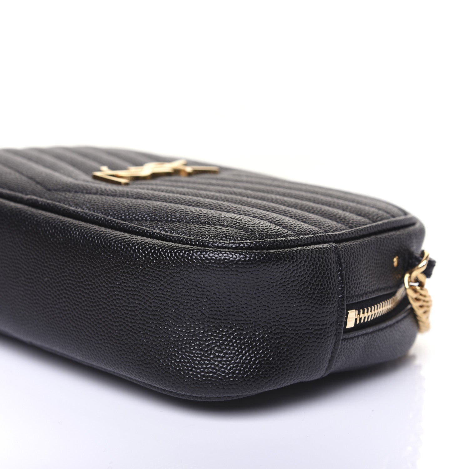 Saint Laurent Grain De Poudre Matelasse Monogram Mini Lou Camera Bag Black 7 of 15