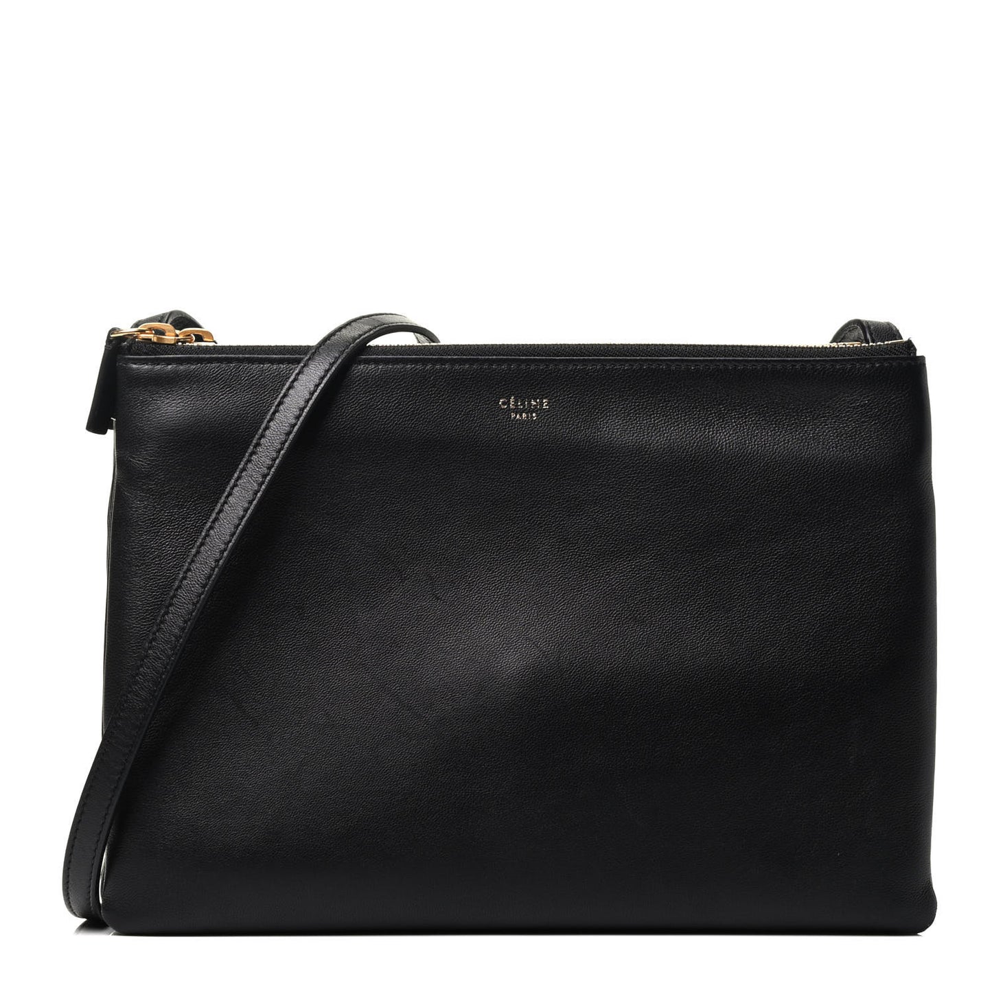 Lambskin Large Trio Crossbody Bag Black