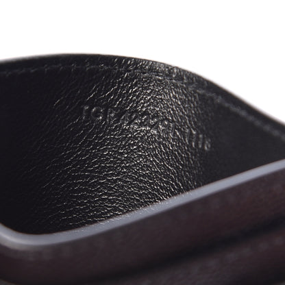 Saint Laurent Grain De Poudre Matelasse Chevron Monogram Credit Card Case Black 7 of 8