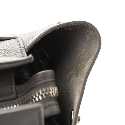 Saint Laurent Grained Calfskin Small Cabas Rive Gauche Fog 15 of 16