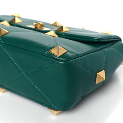 Valentino Garavani Nappa Large Roman Stud Shoulder Bag Jungle 8 of 10