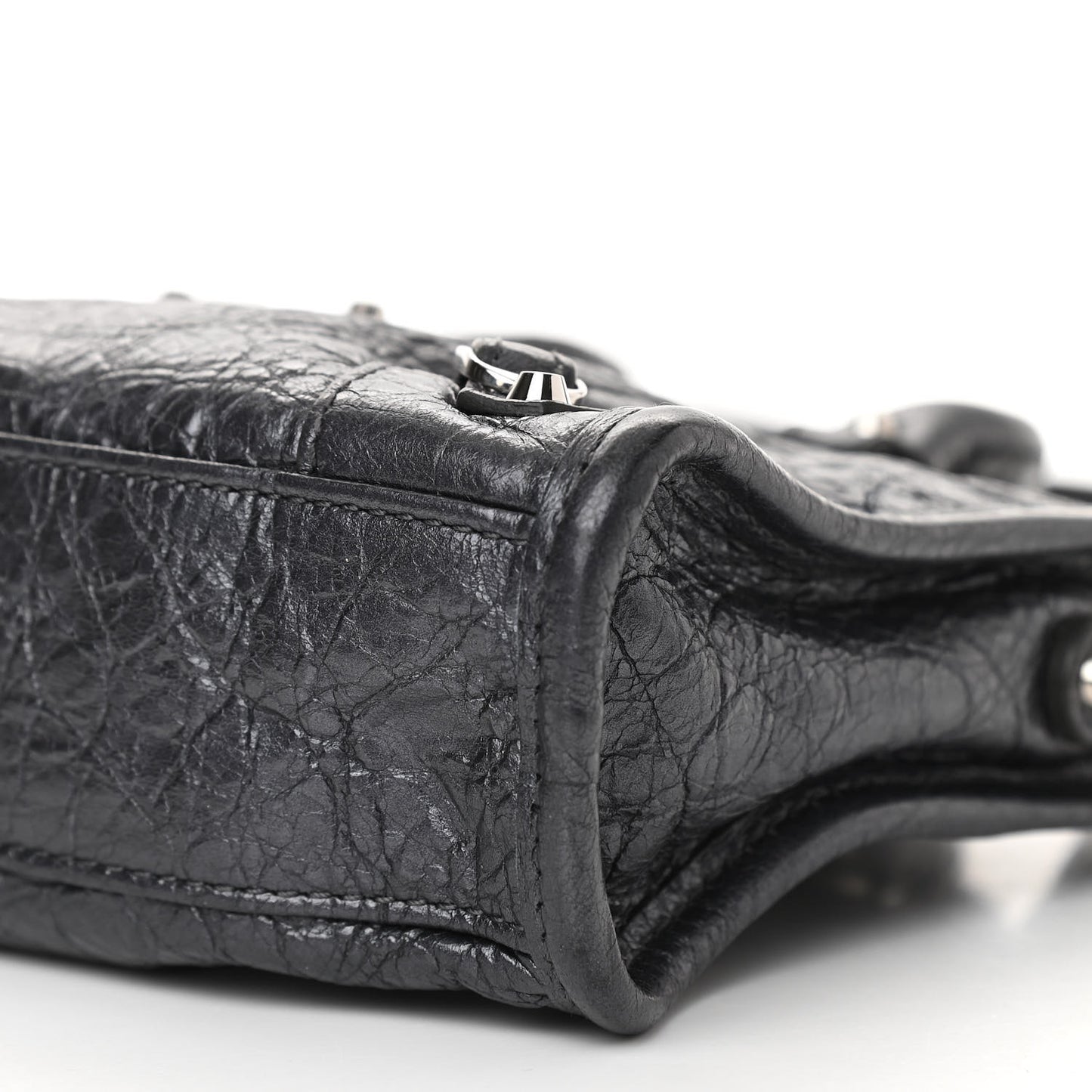 Agneau Classic Silver Hardware Nano City Anthracite
