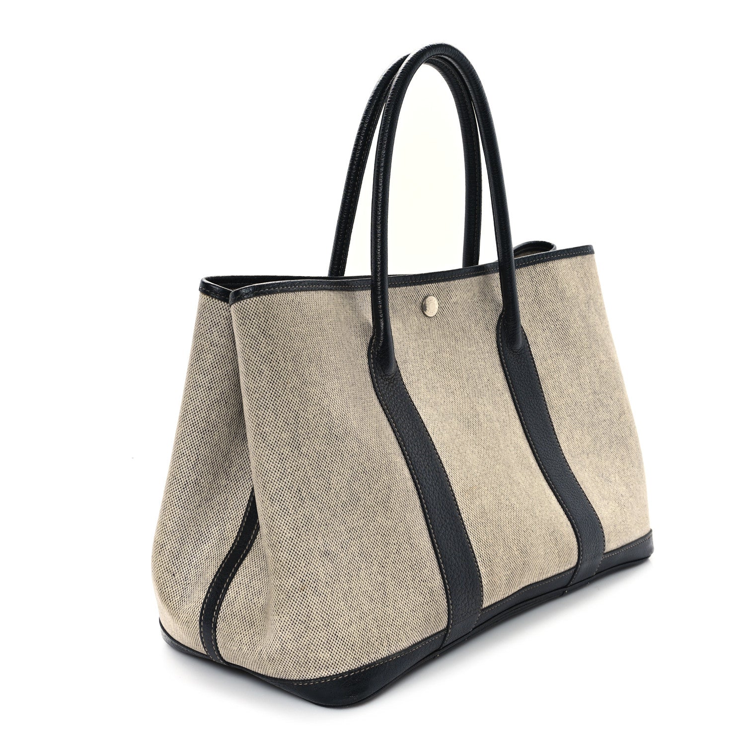 Hermes Buffle Skipper Toile Garden Party 36 MM Tote Black 3 of 10