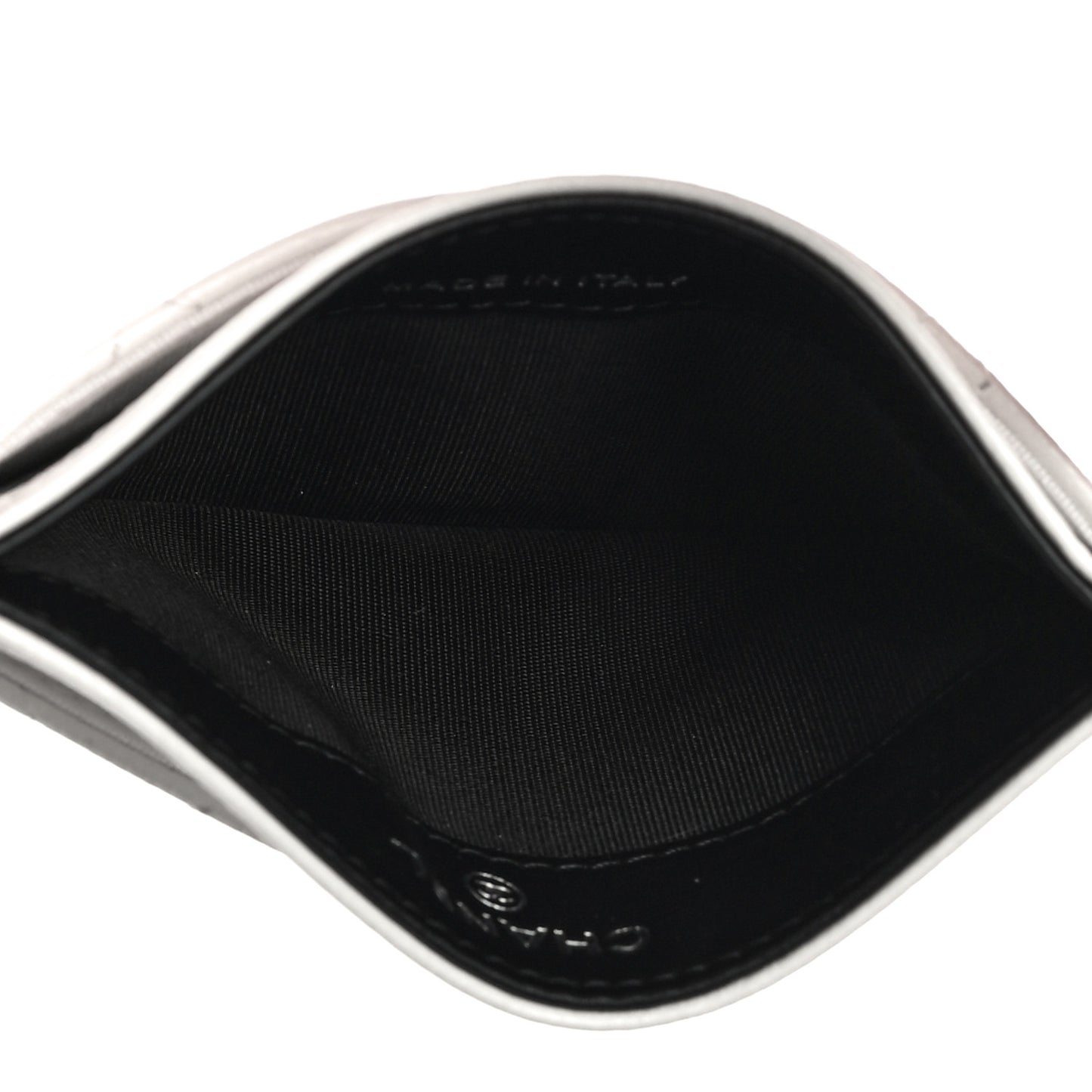 Caviar Quilted My Everything Card Holder White Black