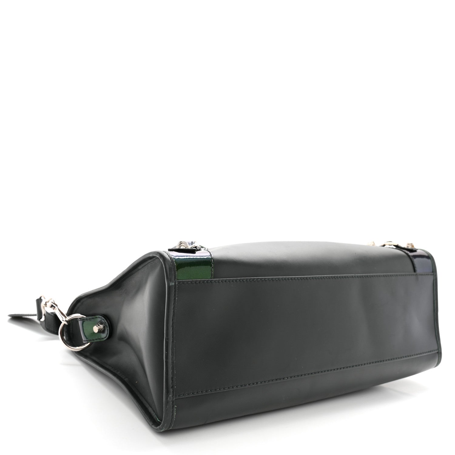 Balenciaga Smooth Calfskin Metallic Patent Giant 12 Silver Hardware City Vert Poker Fonce 5 of 15