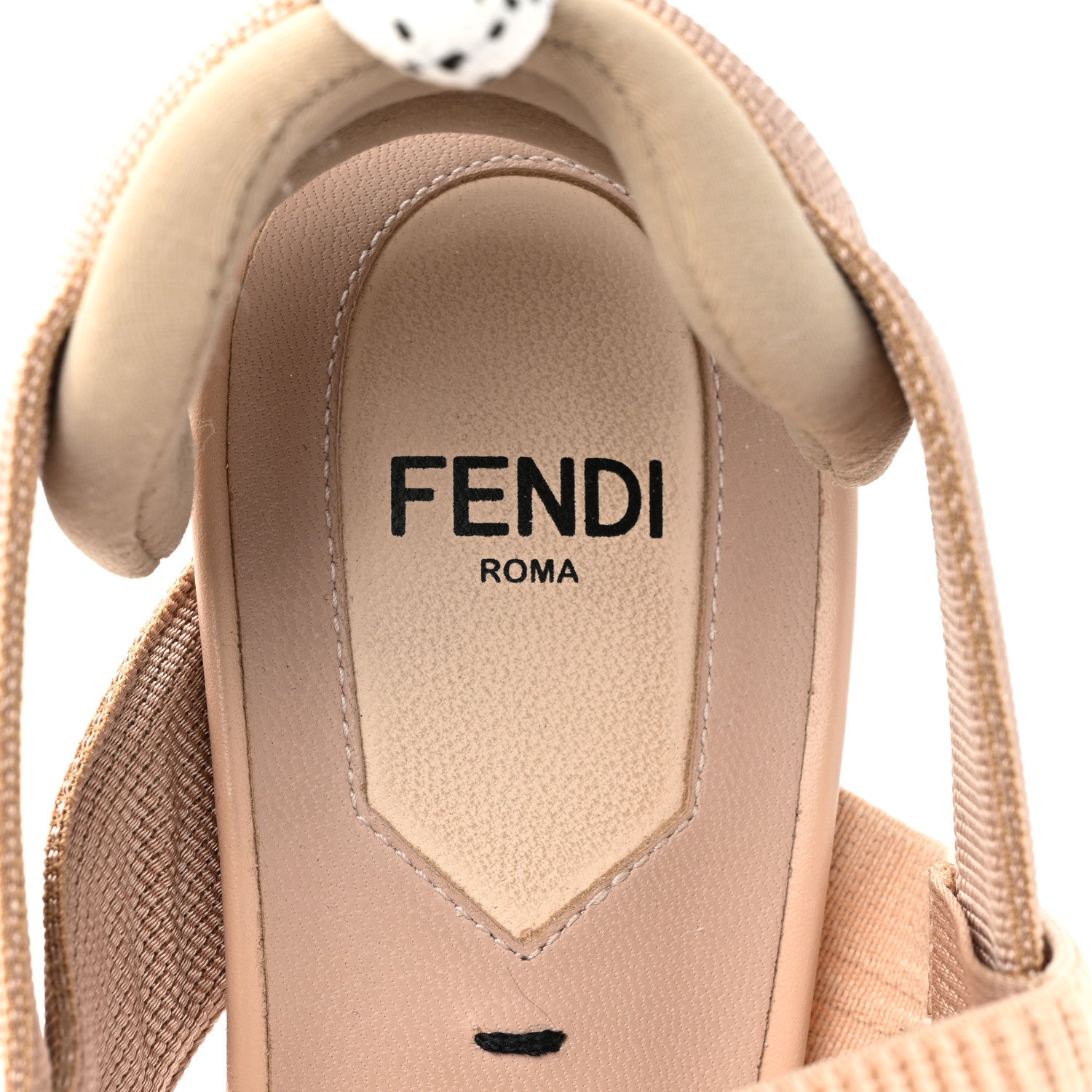 Fendi Technical Mesh FF Colibri 55mm Slingback Pumps 36.5 Rose Nudo 8 of 12