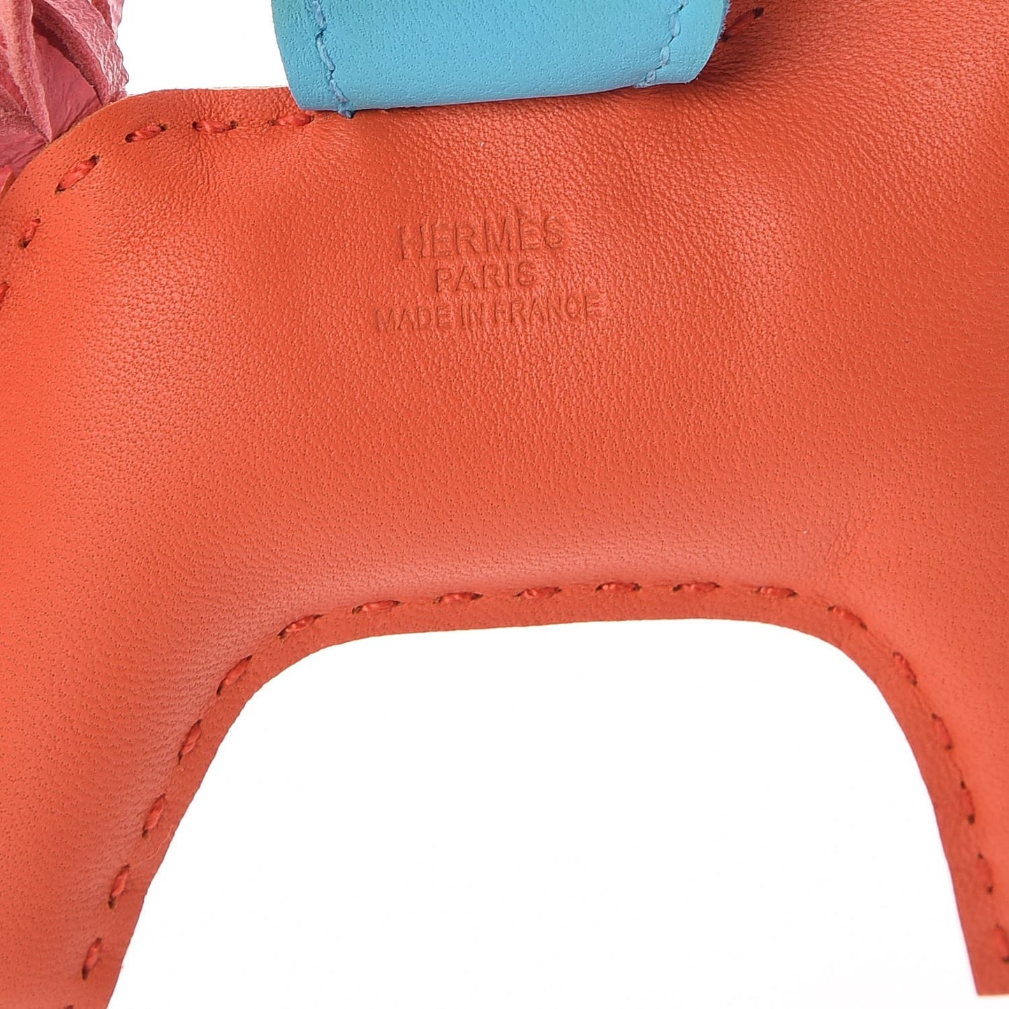 Milo Lambskin Grigri Rodeo Horse Bag Charm PM Orange Poppy Rose Azalee Bleu Azteque