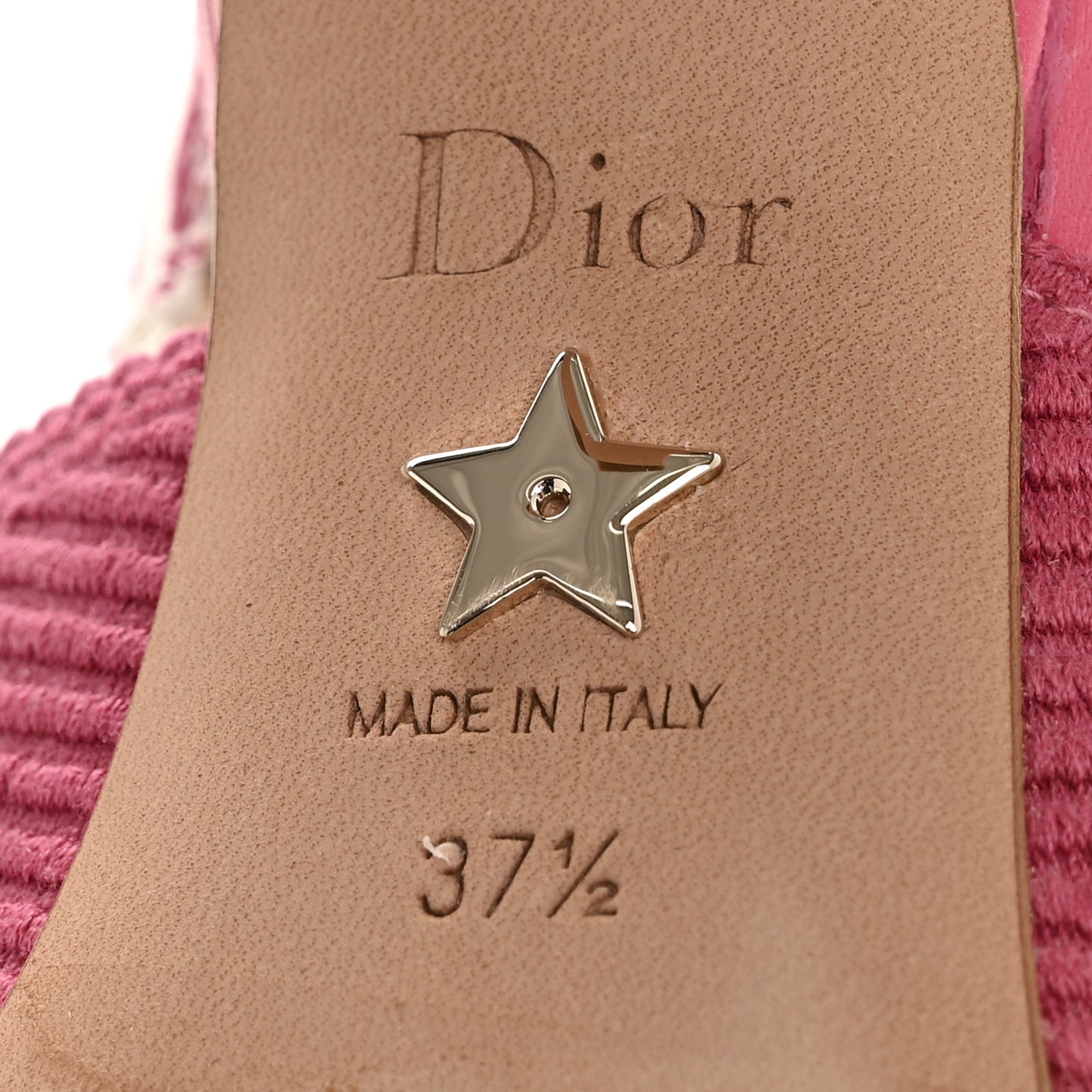 Technical Canvas Ribbon J Adior Slingback 65mm Pumps 37.5 Dusty Pink