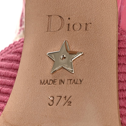 Christian Dior Technical Canvas Ribbon J Adior Slingback 65mm Pumps 37.5 Dusty Pink 7 of 11