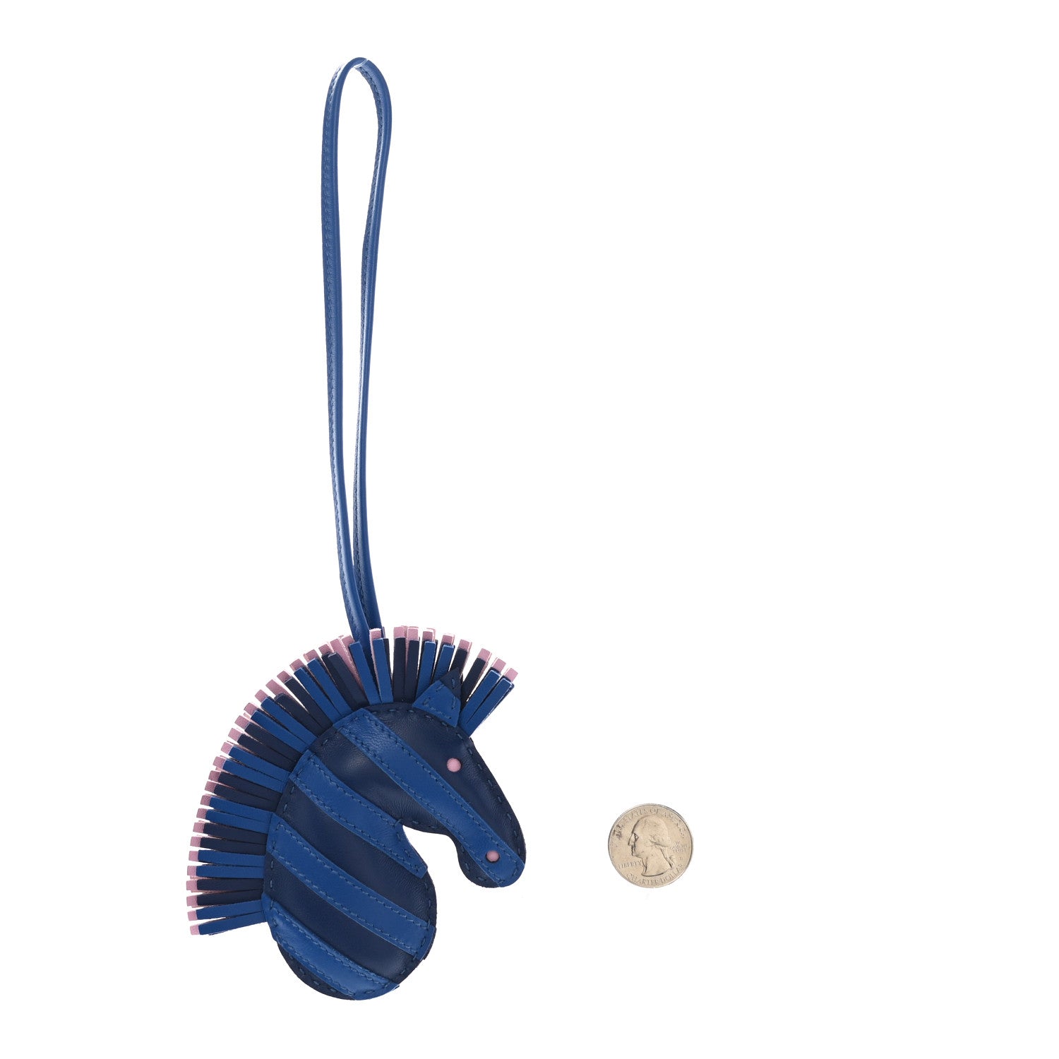 Hermes Milo Lambskin Geegee Savannah Bag Charm Bleu Saphir Bleu France Mauve Sylvestre 2 of 4