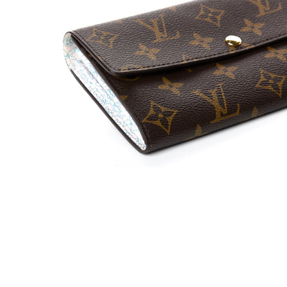 Louis Vuitton Monogram Fleuri Sarah Wallet Rose 5 of 9