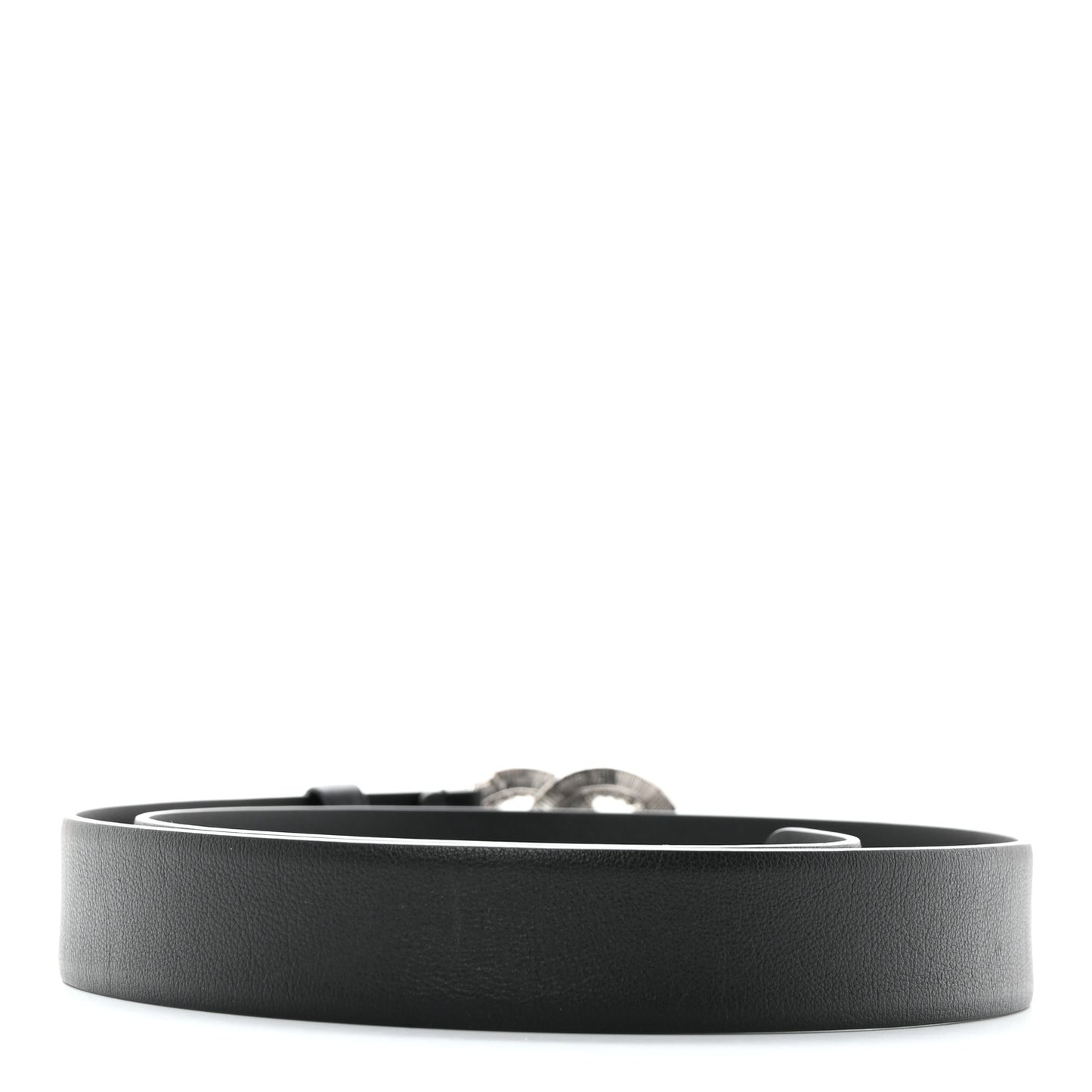 Calfskin Crystal CC Belt 80 32 Black