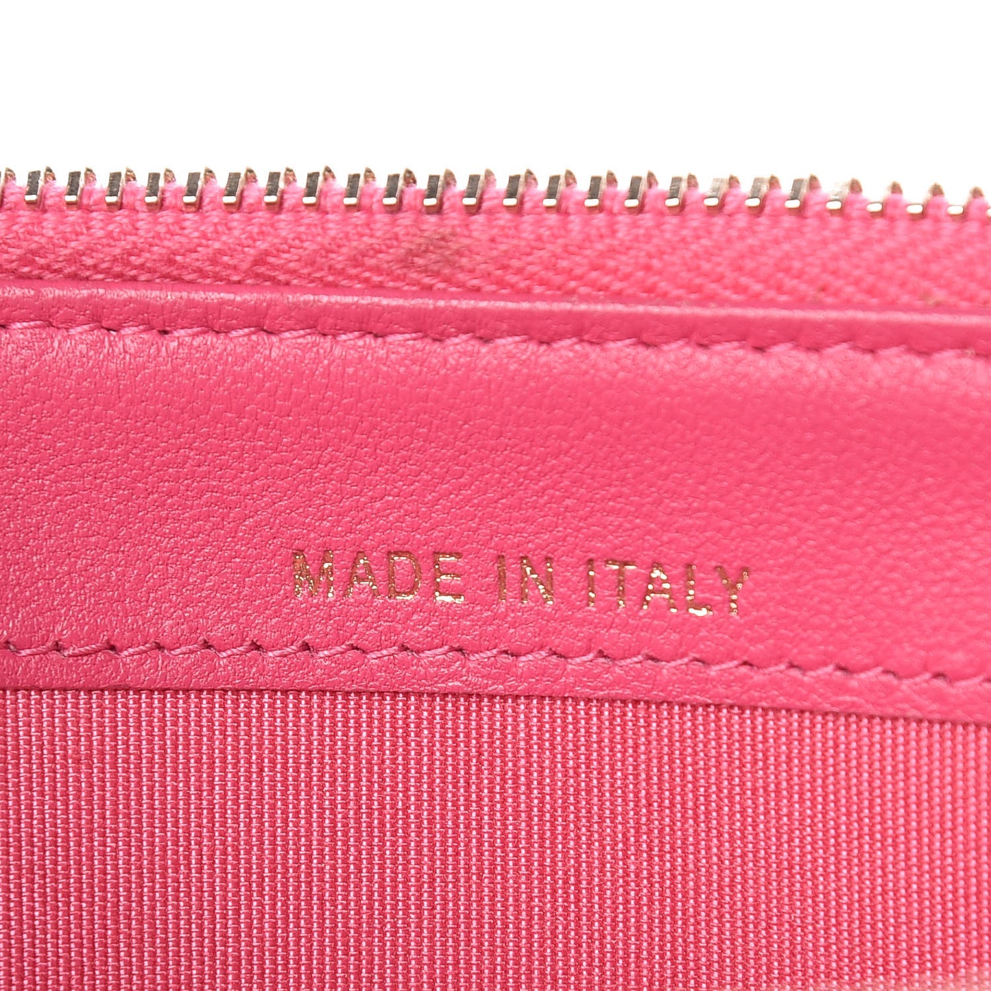 Lambskin Chevron Quilted Small Clutch With Chain Pink