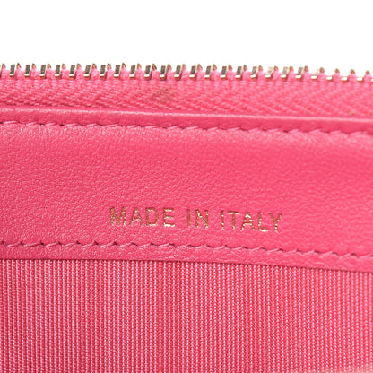Chanel Lambskin Chevron Quilted Small Clutch With Chain Pink 11 of 13