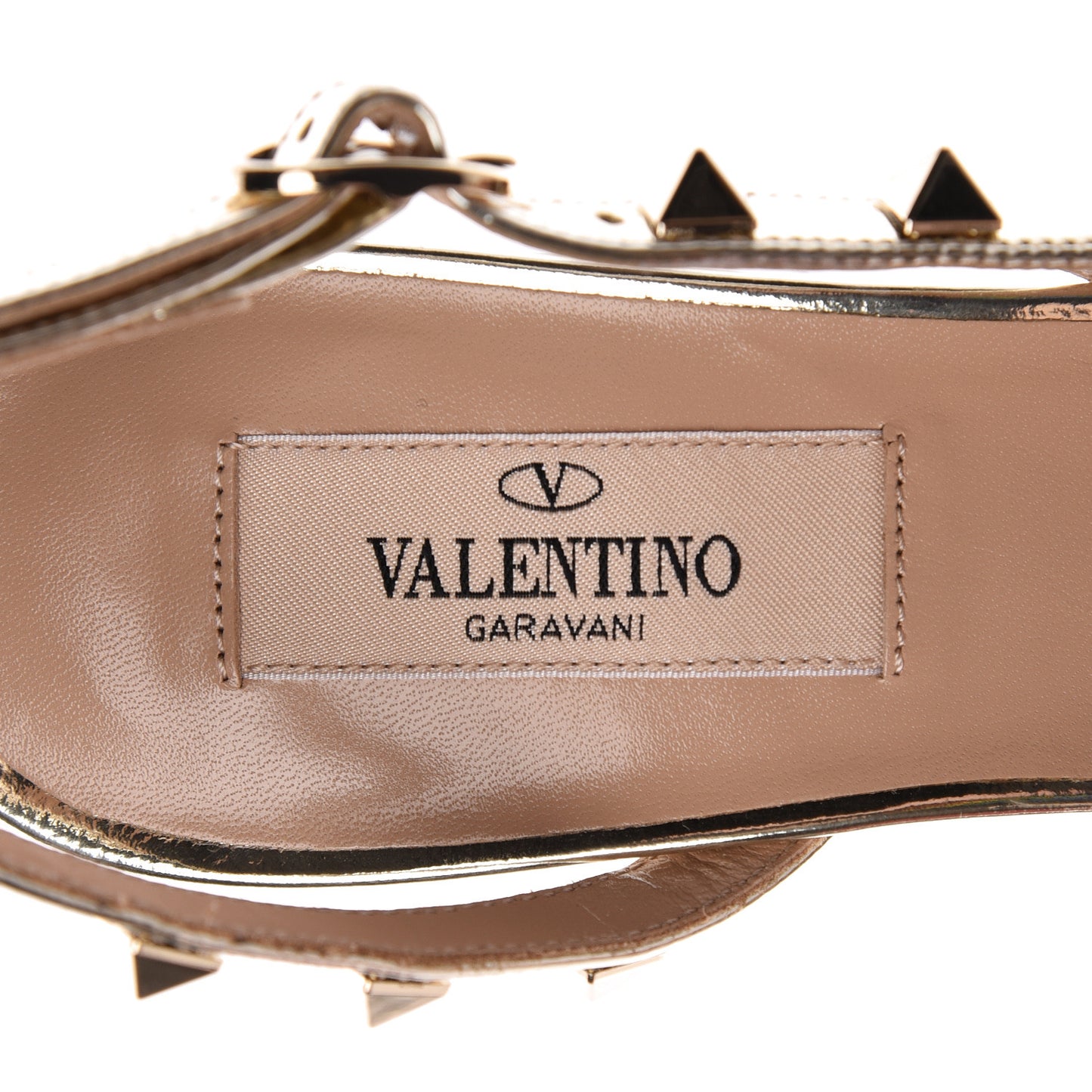 Metallic Pebbled Calfskin Rockstud Half D'Orsay Slingback 50mm Pumps 35 Platino