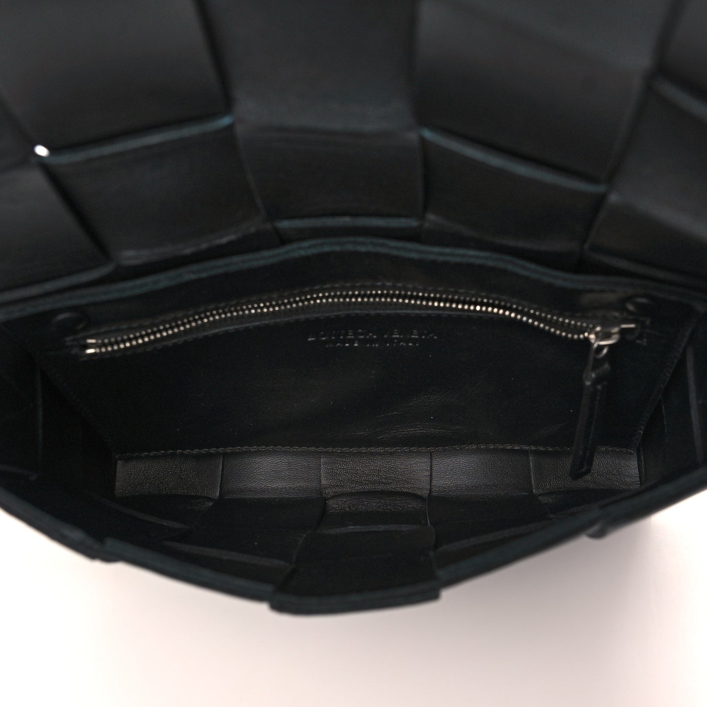 Lambskin Maxi Intrecciato Cassette Crossbody Bag Black