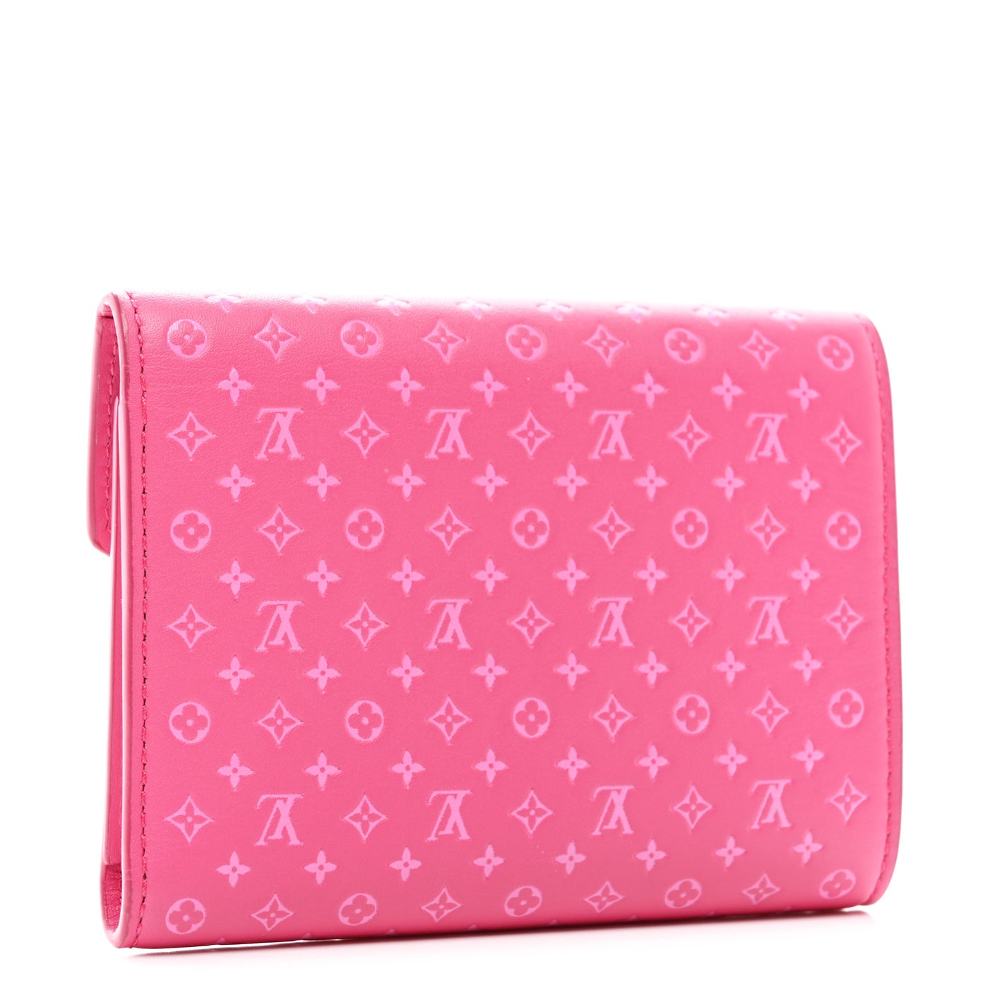 Calfskin Nanogram Embossed Victorine Wallet Rose