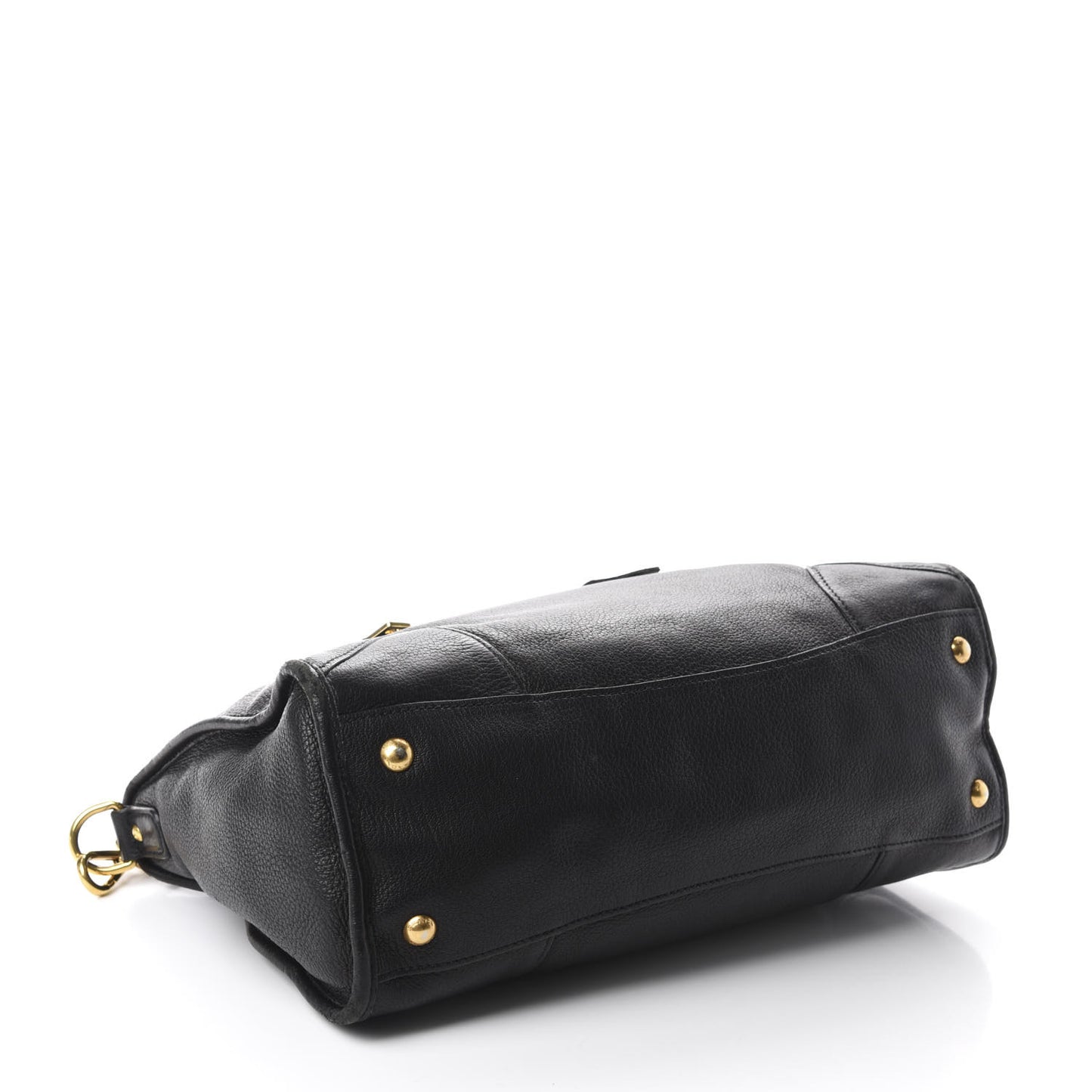 Vitello Daino Shopping Satchel Black