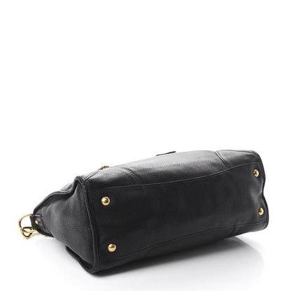 Prada Vitello Daino Shopping Satchel Black 5 of 13