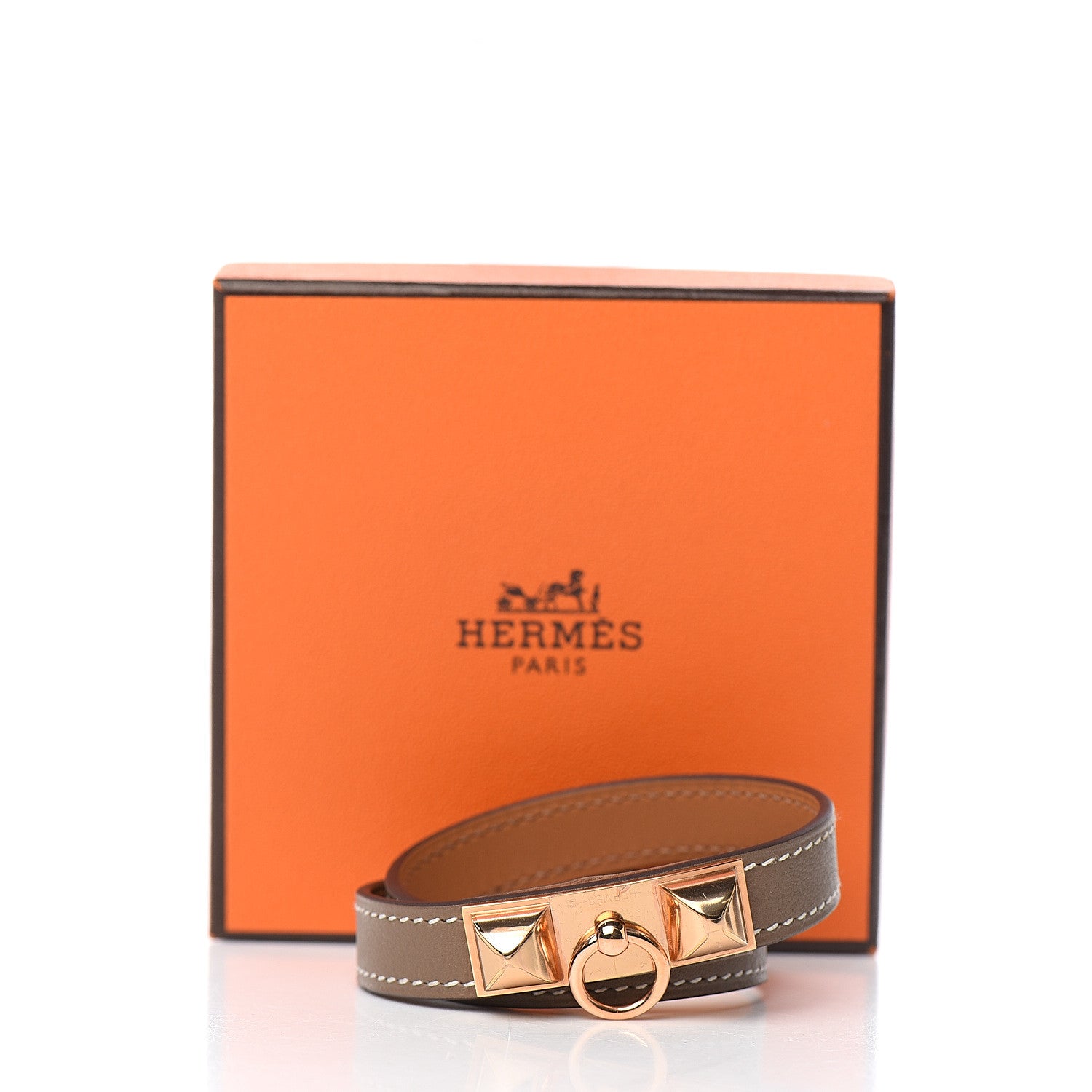 Hermes Swift Rivale Double Tour Bracelet S Etoupe 5 of 5