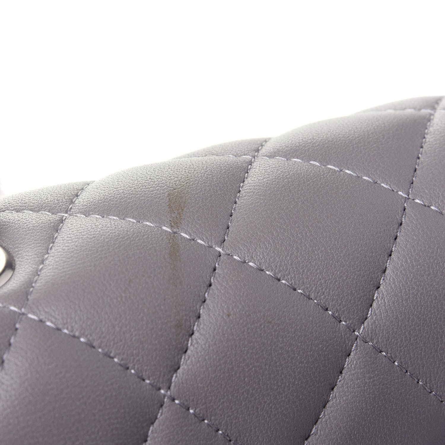 Chanel Lambskin Quilted Mini Rectangular Flap Grey 6 of 6