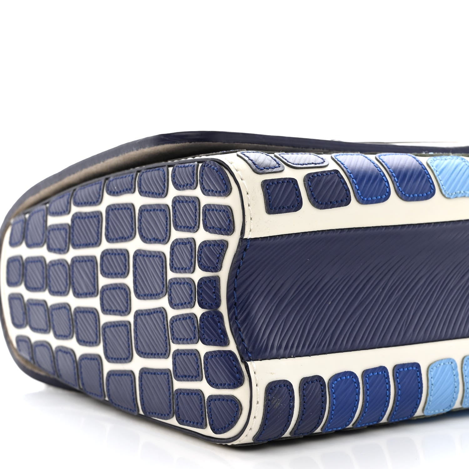 Louis Vuitton Epi Savane Twist Shoulder Bag MM Blue 10 of 11