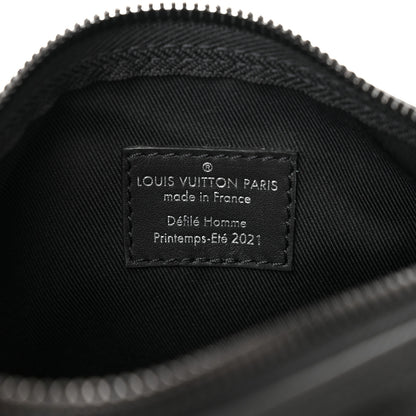 Louis Vuitton Calfskin Damier Distorted Keepall XS Black 6 of 9