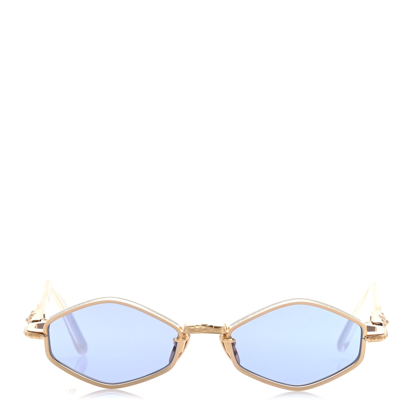Metal Nip Slip Sunglasses White Gold