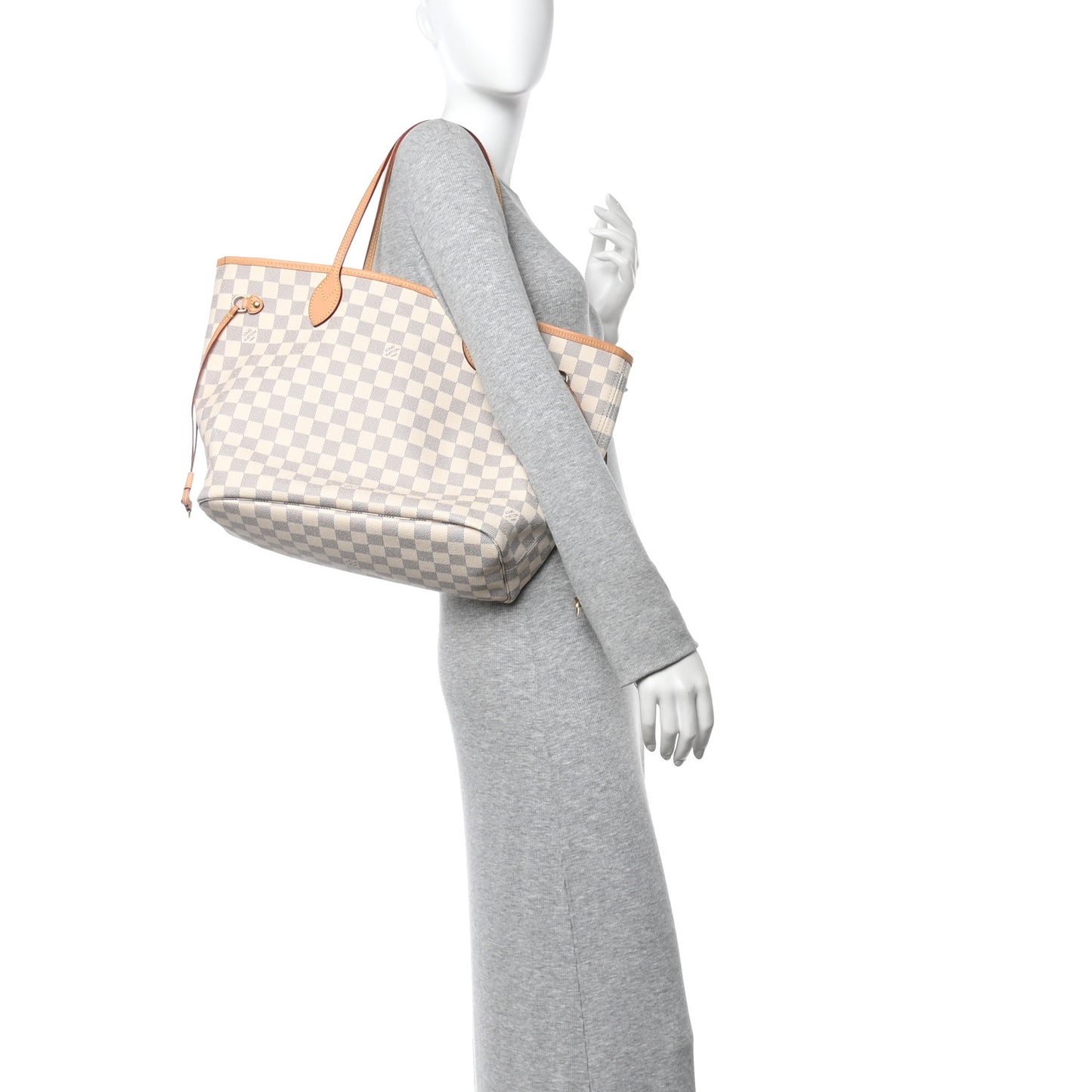 Damier Azur Neo Neverfull MM Rose Ballerine