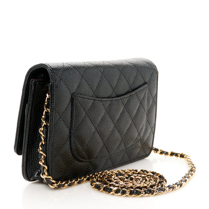 Chanel Caviar Quilted Wallet on Chain WOC Black 3 of 11