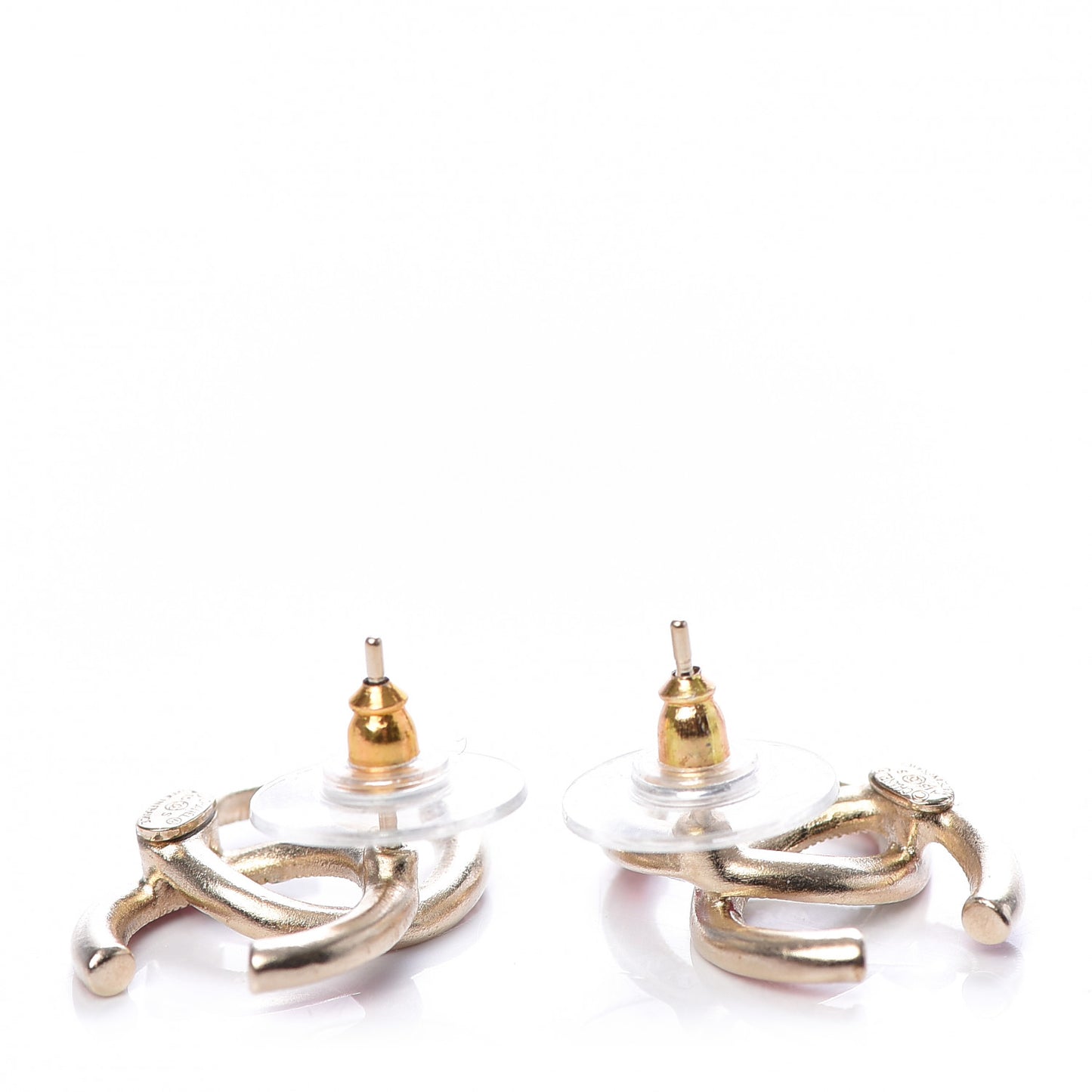 Crystal Baguette CC Earrings Gold Multicolor