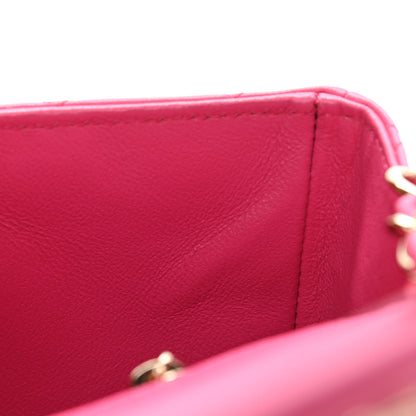 Chanel Lambskin Quilted Mini Rectangular Flap Fuchsia 11 of 11