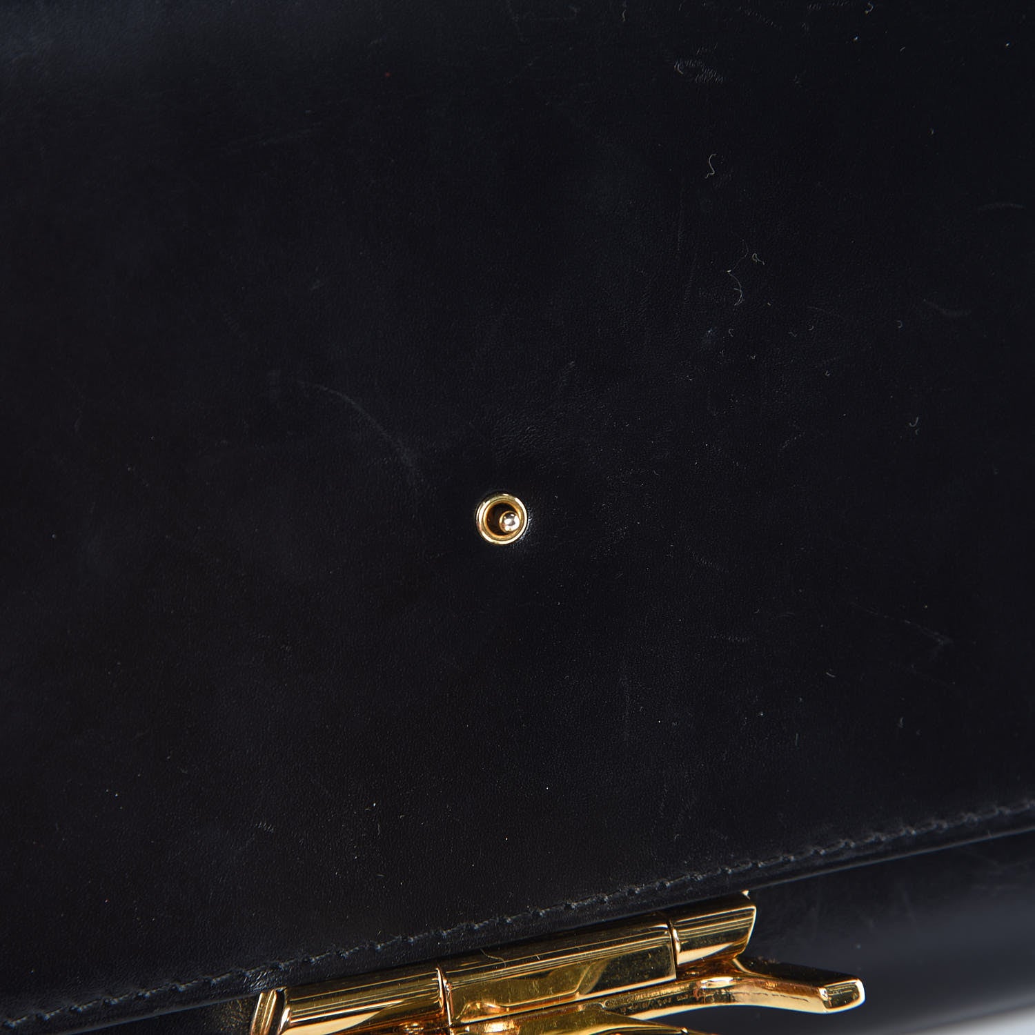Louis Vuitton Calfskin Chain Louise MM Black 8 of 13