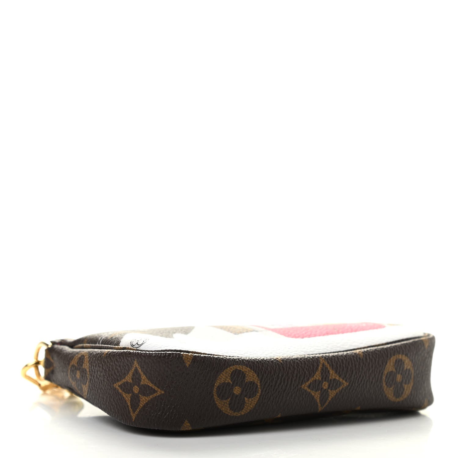 Louis Vuitton Monogram 2019 Christmas Animation Mini Courchevel Pochette Accessories Fuchsia 4 of 7