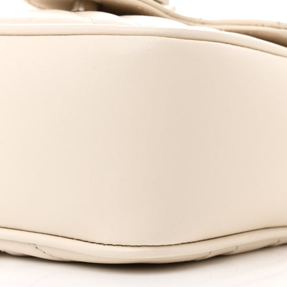 Gucci Calfskin Matelasse Monochrome GG Marmont Chain Mini Belt Bag Mystic White 10 of 11