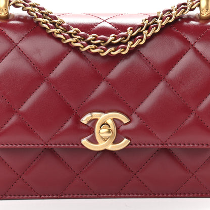 Chanel Calfskin Quilted Mini Perfect Fit Flap Burgundy 8 of 10