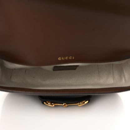 Gucci GG Supreme Monogram Web Mini Horsebit 1955 Shoulder Bag Beige Brown Sugar 5 of 6