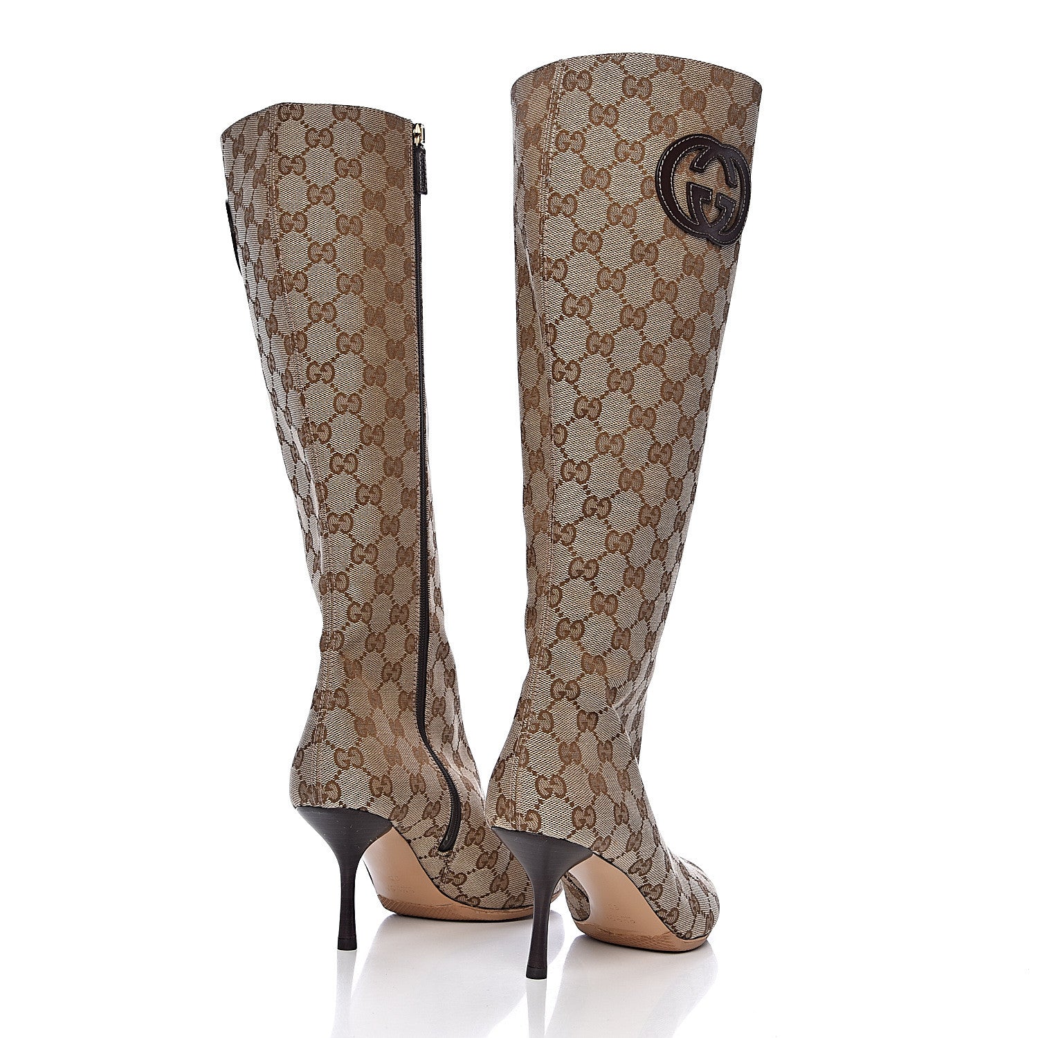Gucci Monogram Interlocking G Knee High Boots 9 4 of 7
